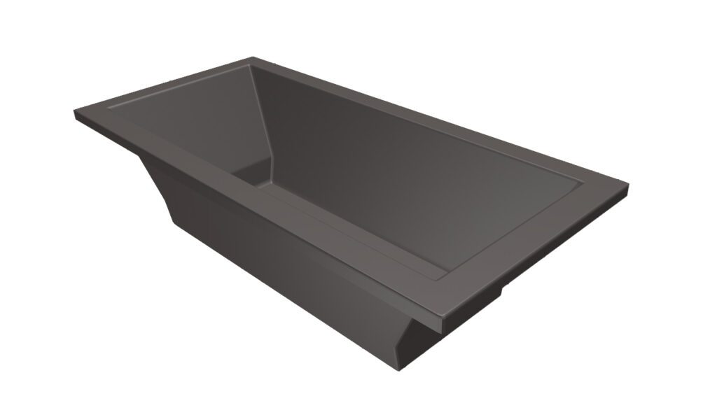 Xenz Society inbouw bad 190x90 cm antraciet mat