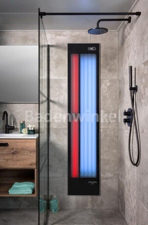 Xiomara Feel Good Shower zwart IR-UV en Infrarood 180 - Xiomara Feel Good Shower UV IR zwart