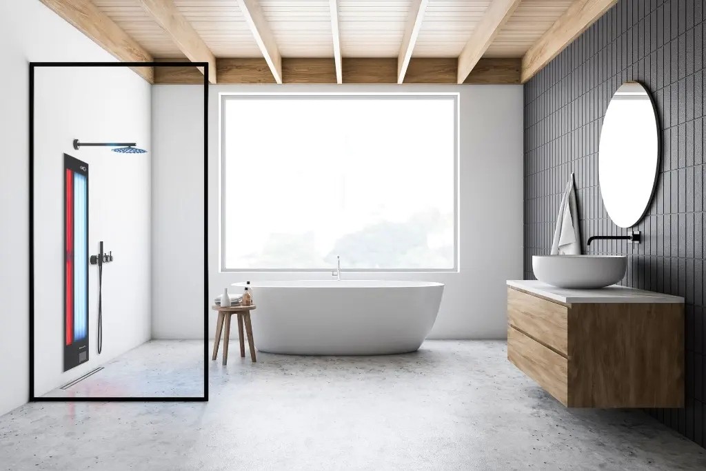Xiomara Feel Good Shower zwart IR-UV en Infrarood 180