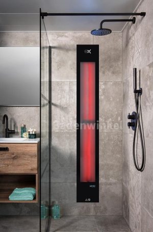 Feel Good Shower IR-XL 184,9×20,7 cm zwart