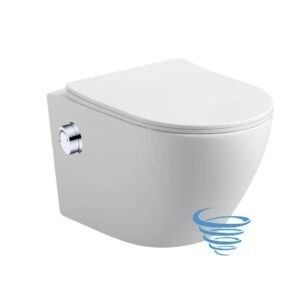 Delivo Liva bidet toilet wit rimfree met softclose zitting - Delivo Liva bidet toilet tornadospoeling