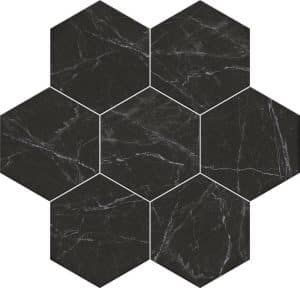 Hexagon wandtegel Cosmo black 20×24 (2)