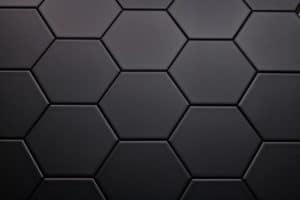 Hexagon wandtegel Onda mat zwart 15×17