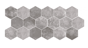 Hexagon wandtegel Pompei grijs 20×24