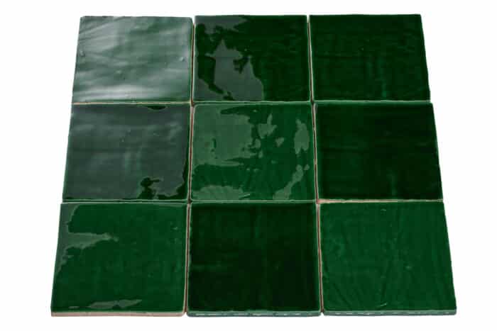 Hollandse handvorm wandtegel groen mix 13×13