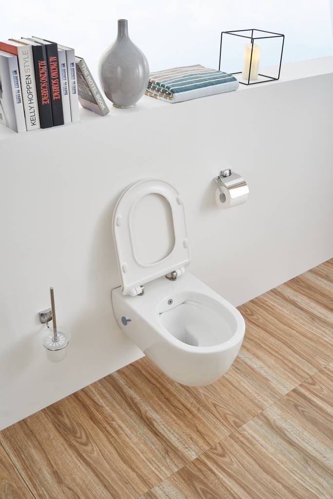 Sanisense Moon bidet toilet rimfree wit met softclose zitting