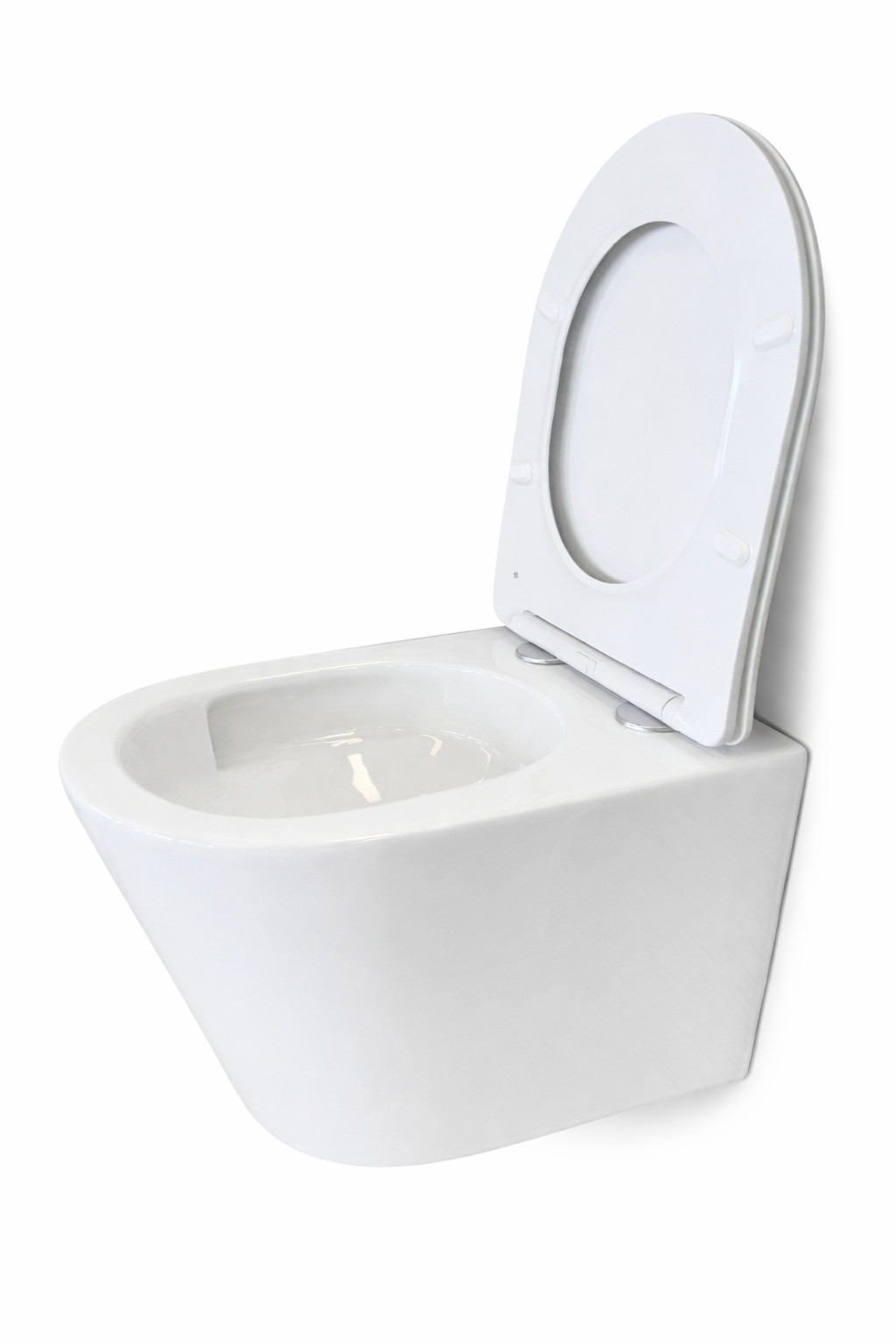 Sanisense Turboflush hangtoilet met softclose zitting glans wit Sanisense Turboflush hangtoilet met softclose zitting glans wit