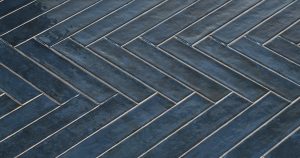 Voorbeeldtegel wandtegel Maurizio Turquoise 5x25 - Sapphire visgraat1