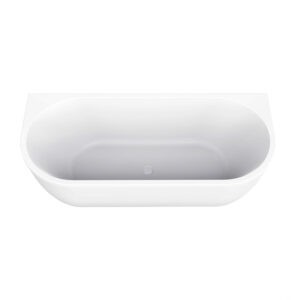 Wiesbaden Zenn half vrijstaand bubbelbad 180×80 cm met RB2v whirlpool wit Wiesbaden Zenn half vrijstaand bubbelbad 180×80 cm met RB2v whirlpool wit