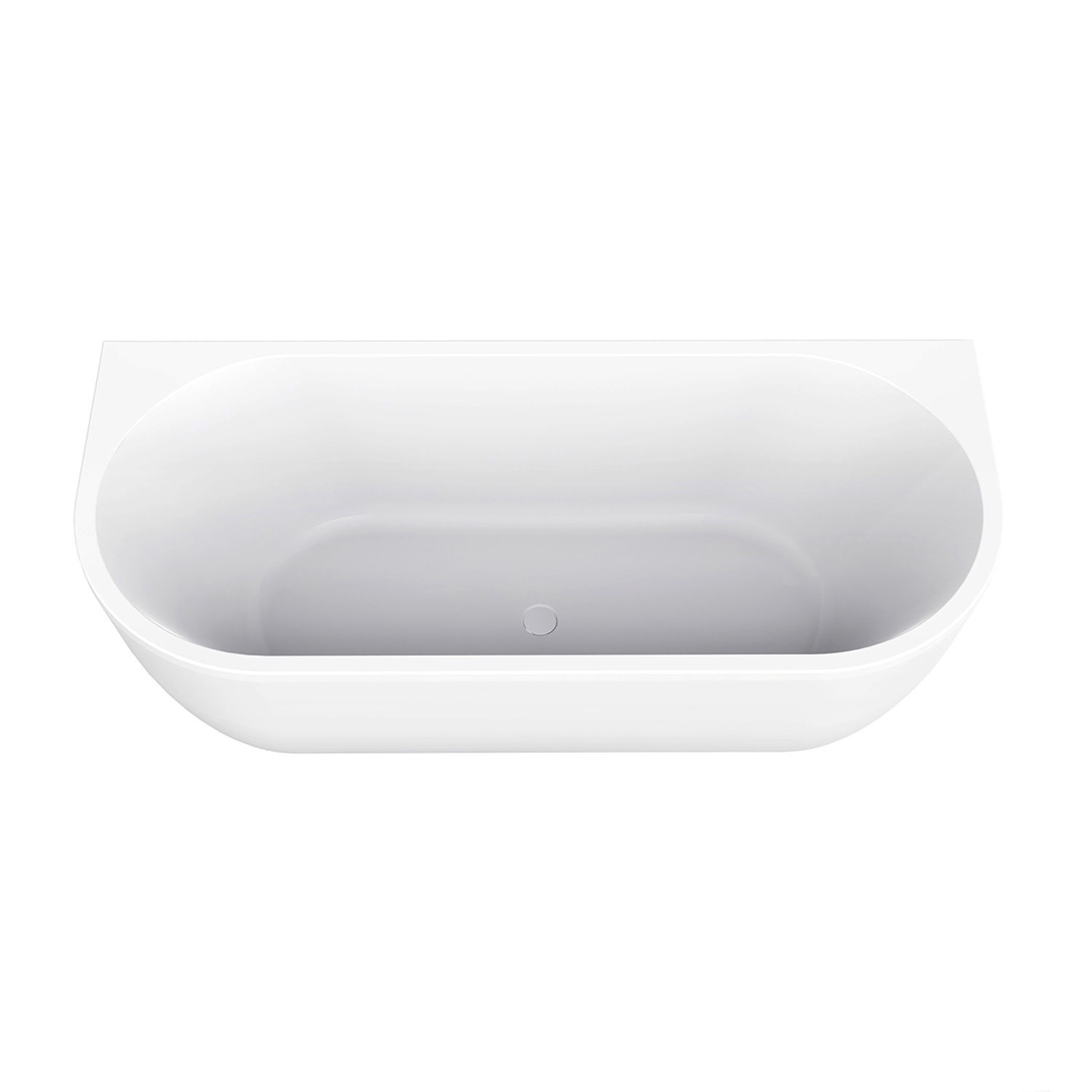 Wiesbaden Zenn half vrijstaand bubbelbad 180×80 cm met RB2v whirlpool wit Wiesbaden Zenn half vrijstaand bubbelbad 180×80 cm met RB2v whirlpool wit