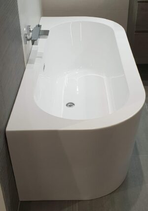 Sanisense Base half vrijstaand bad 170×75 cm wit