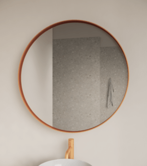 Gliss Design Asteri badkamer spiegel koper rosé 140 cm