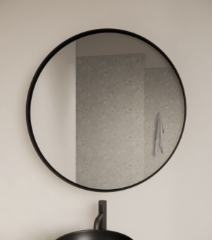 Gliss Design Asteri badkamer spiegel mat zwart 140 cm