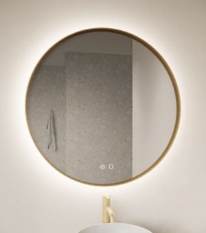 Gliss Design Athena badkamer spiegel mat goud 140 cm