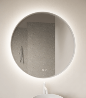 Gliss Design Athena badkamer spiegel mat wit 140 cm