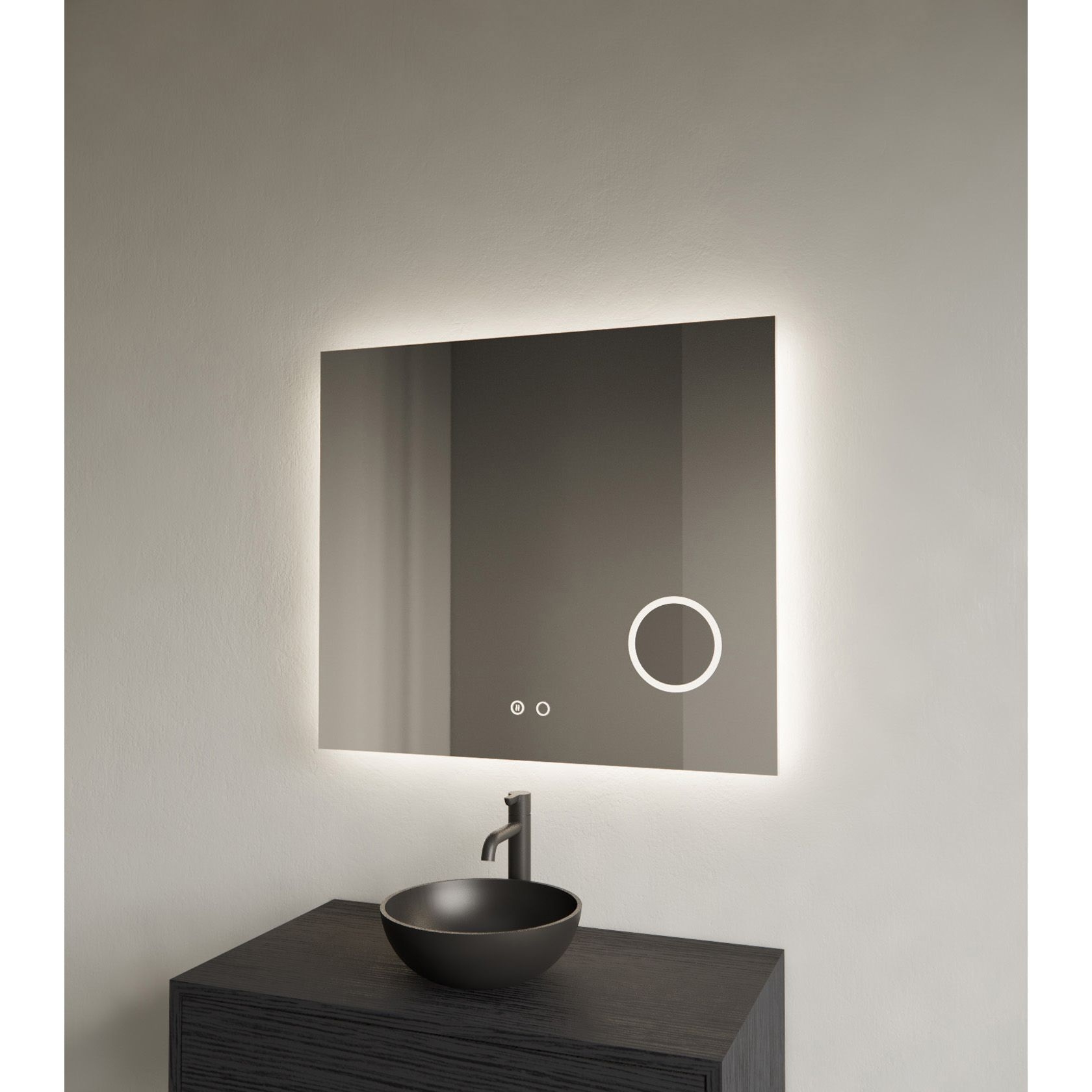 Gliss Design Lumin badkamer spiegel 90×70 cm