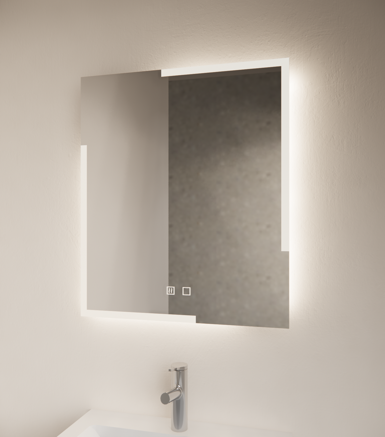Gliss Design Melite badkamer spiegel 90×70 cm