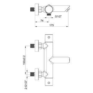 Sanisense Hannover badthermostaat chroom Sanisense Hannover badthermostaat chroom