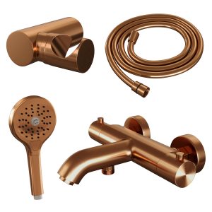 Brauer Copper Edition thermostatische badkraan koper geborsteld PVD set 3 - 5 GK 233 1