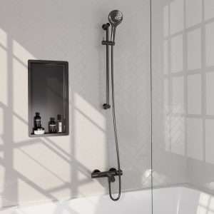 Brauer Gunmetal Edition thermostatische badkraan gunmetal geborsteld PVD set 2