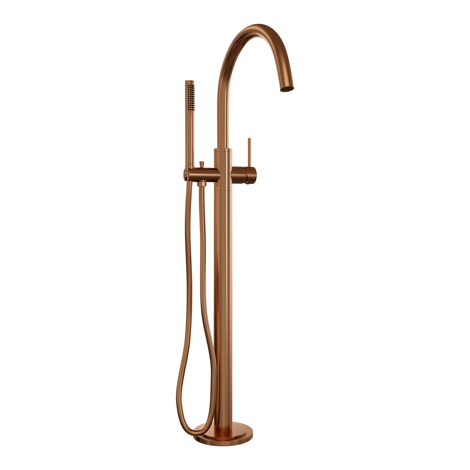 Brauer Copper Edition vrijstaande badkraan set 1 koper geborsteld PVD