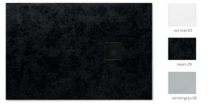Xenz Forte 70x140 douchevloer incl afvoer en cover mat zwart - Xenz Forte douchevloer mat zwart
