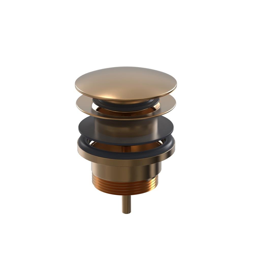 Xenz afvoerplug clickwaste goud geborsteld rond