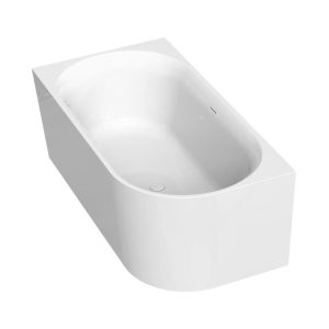 Xenz Zara 155×80 cm half vrijstaand hoekbad links glans wit