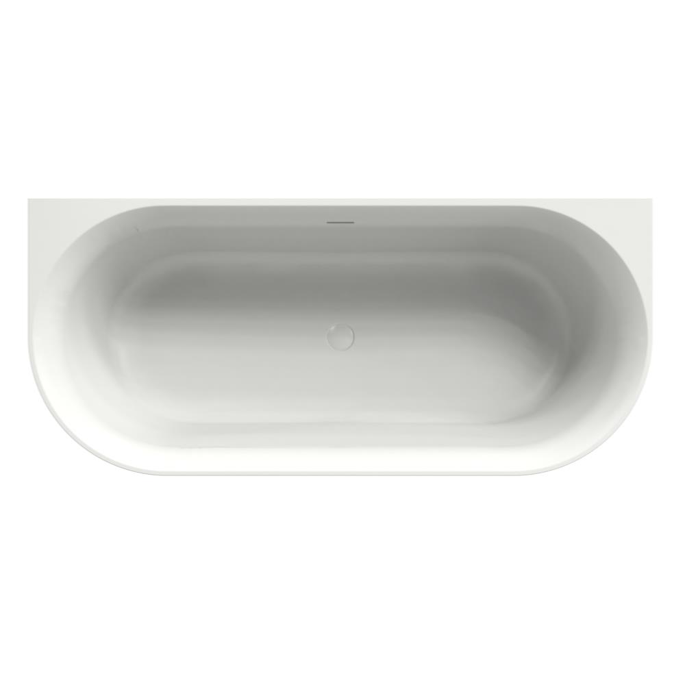 Xenz Zara 180×80 cm half vrijstaand bad mat wit