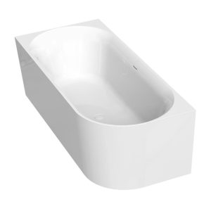 Xenz Zara 180×80 cm half vrijstaand hoekbad links glans wit
