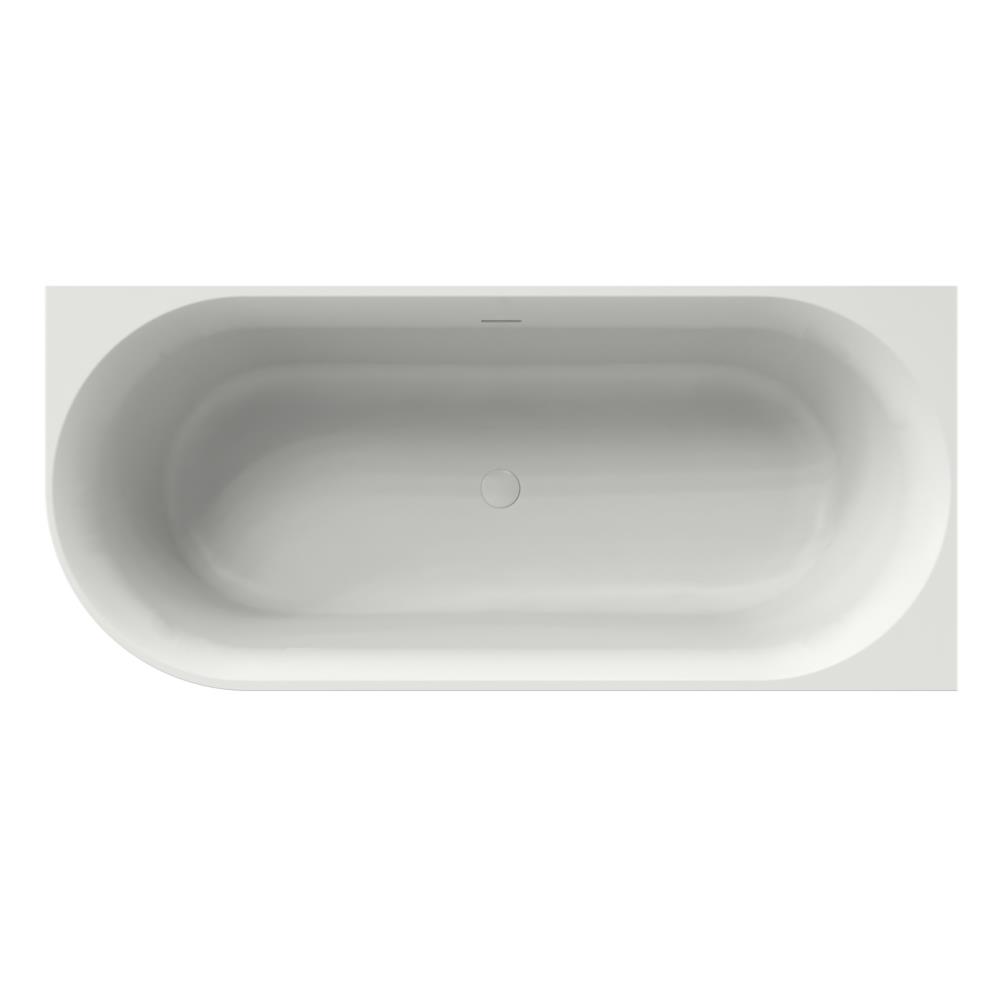 Xenz Zara 180×80 cm half vrijstaand hoekbad rechts mat wit