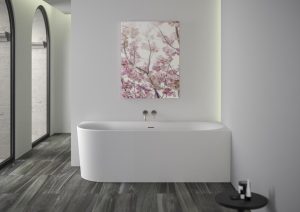 Xenz Zara 180×80 cm half vrijstaand hoekbad rechts mat wit