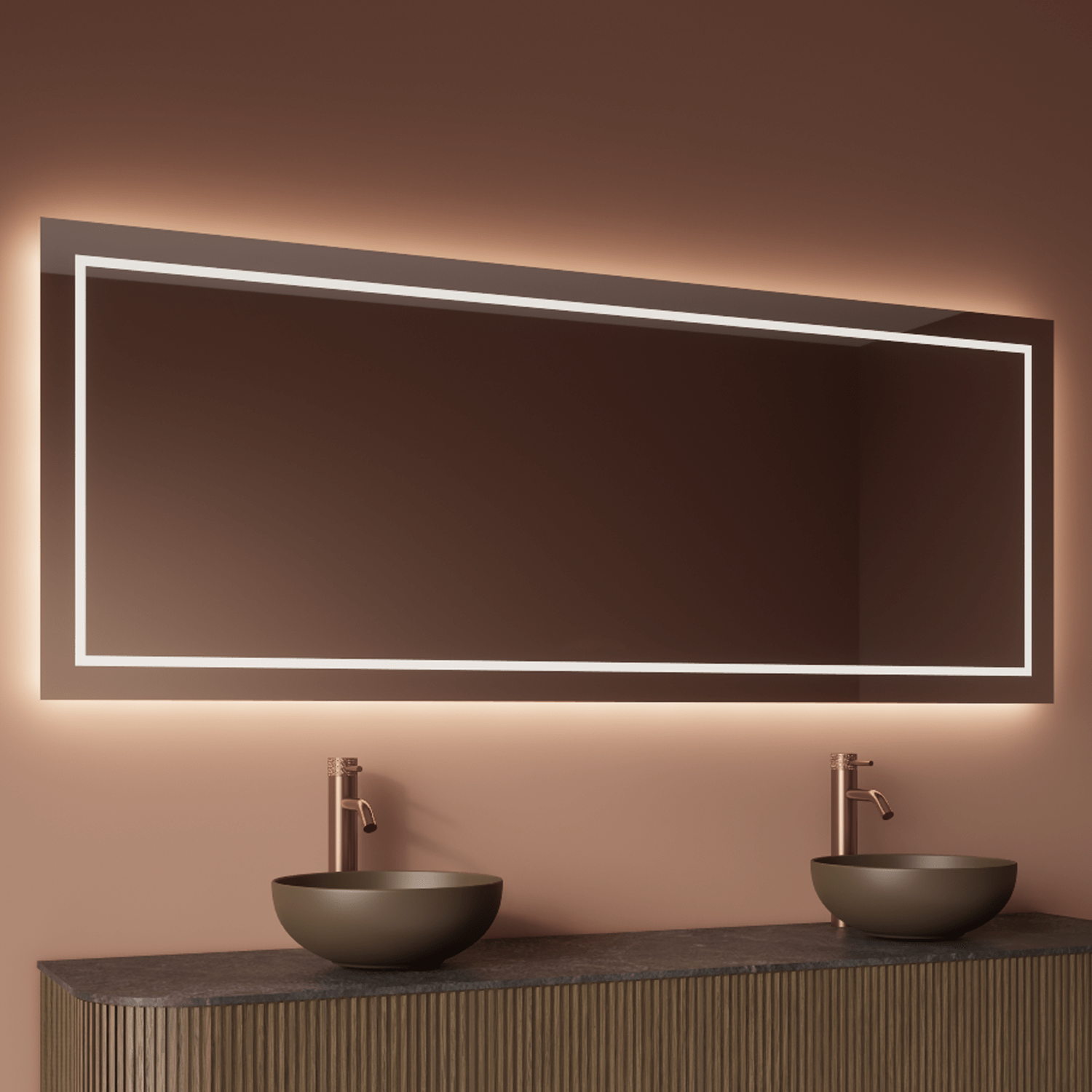Gliss Design Lenus badkamer spiegel 120x70 cm