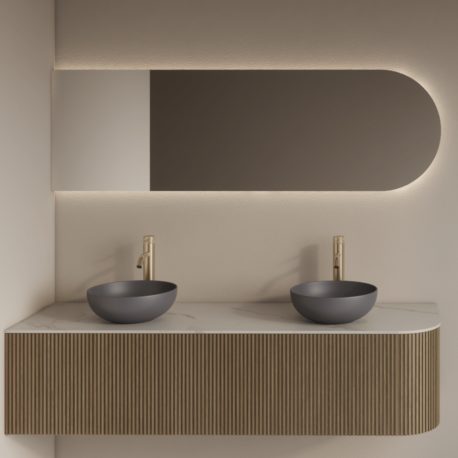 Gliss Design Zelus links badkamer spiegel 100x60 cm
