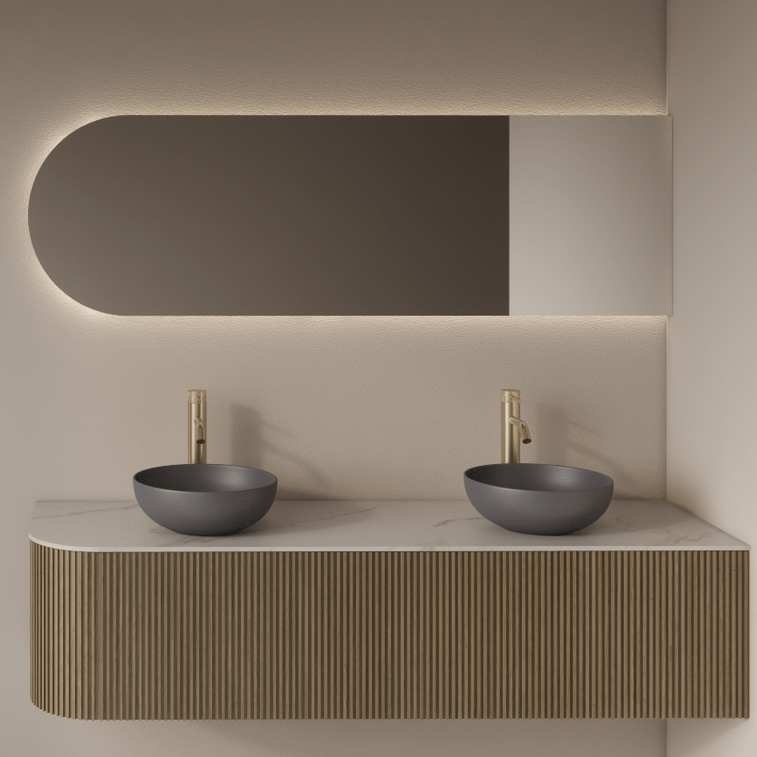 Gliss Design Zelus rechts badkamer spiegel 140x60 cm
