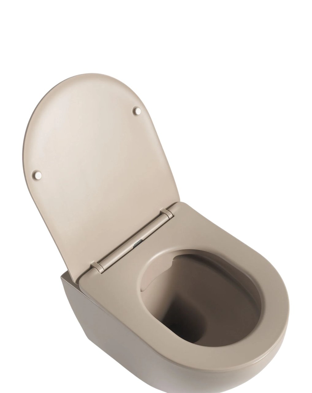 Sanisense Color hang toilet mat zand beige rimfree met softclose zitting