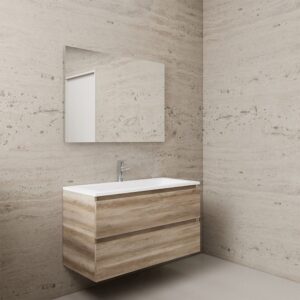 Gliss Design wastafelmeubel 100 cm Canyon Oak met wastafel wit (3)