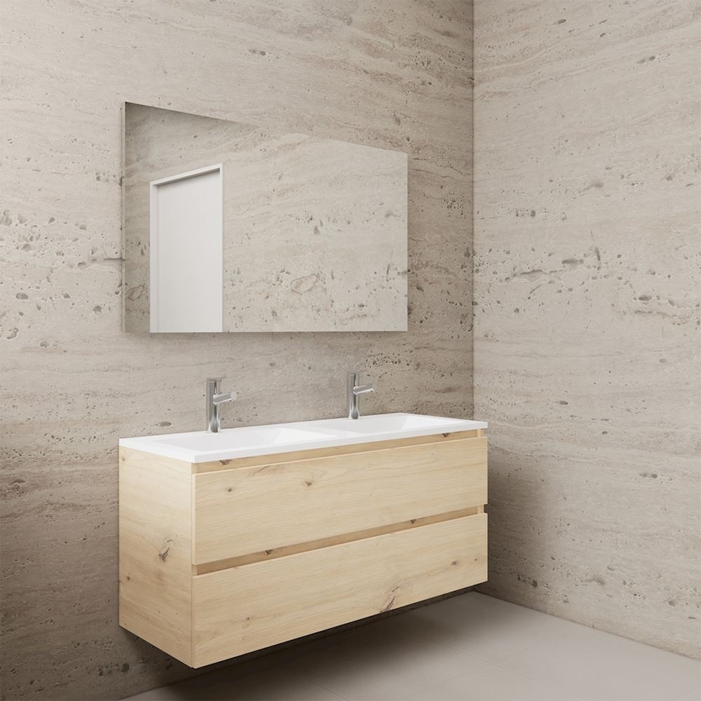 Gliss Design wastafelmeubel 120 cm Artisan Oak met wastafel wit (3)