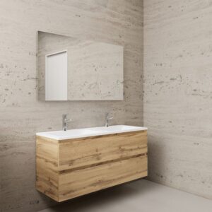 Gliss Design wastafelmeubel 120 cm Dakota Oak met wastafel wit (2)