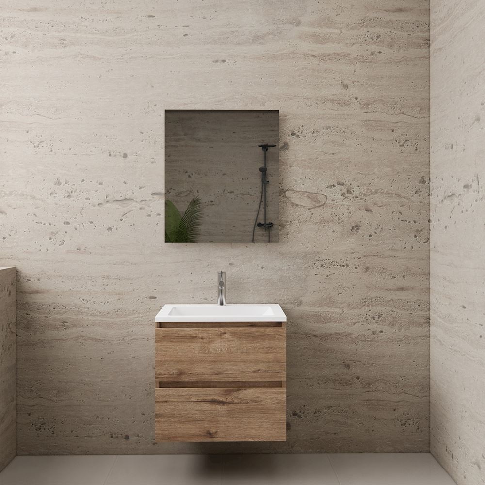 Gliss Design wastafelmeubel 60 cm Sonoma Choco met wastafel mat zwart - Gliss Design wastafelmeubel 60 cm Wellington Oak met wastafelwit (3)