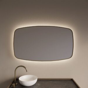 Gliss Design Epos horizontaal badkamer spiegel mat goud 140x70 cm