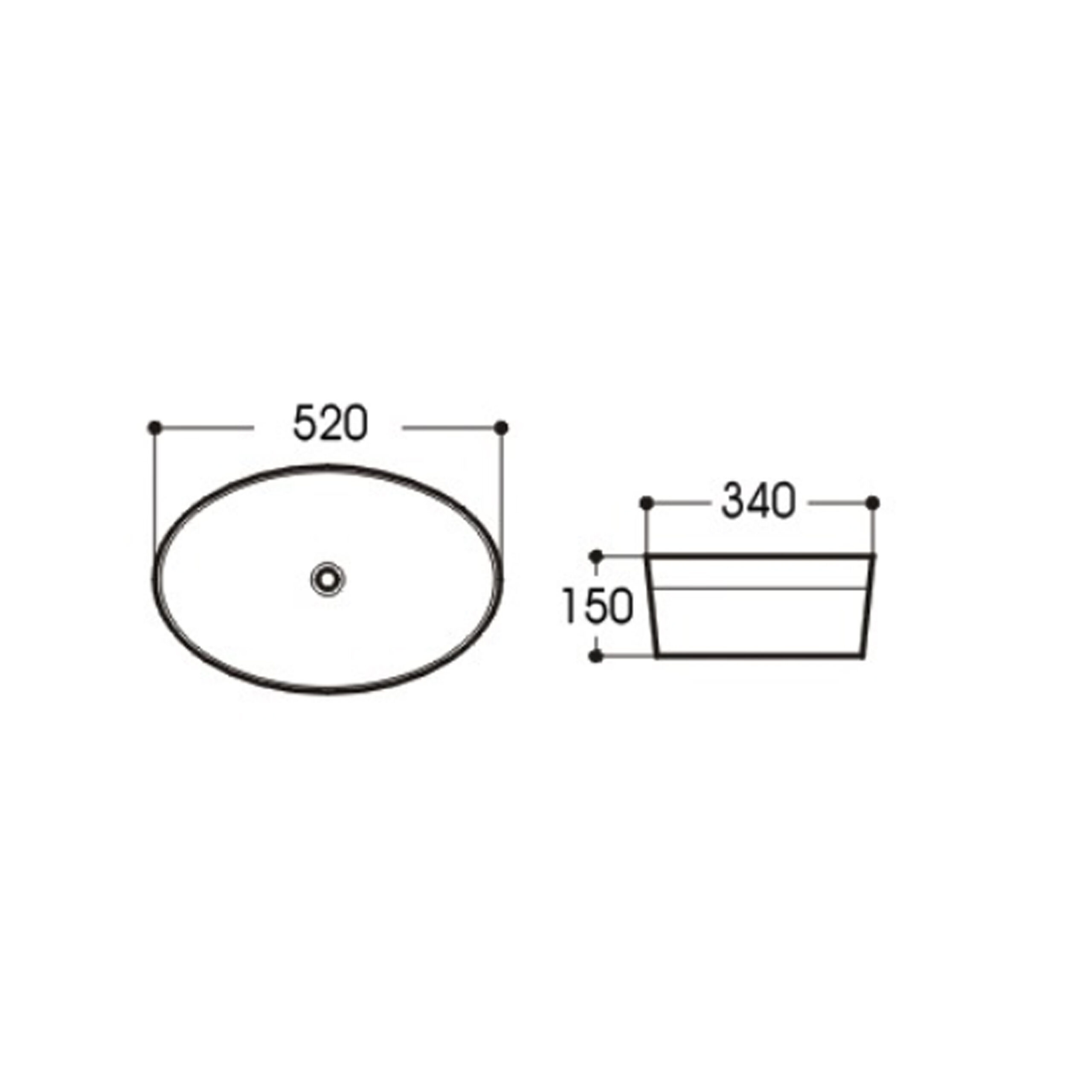 Waskom Amiens 52×34 cm Mat Wit(2)