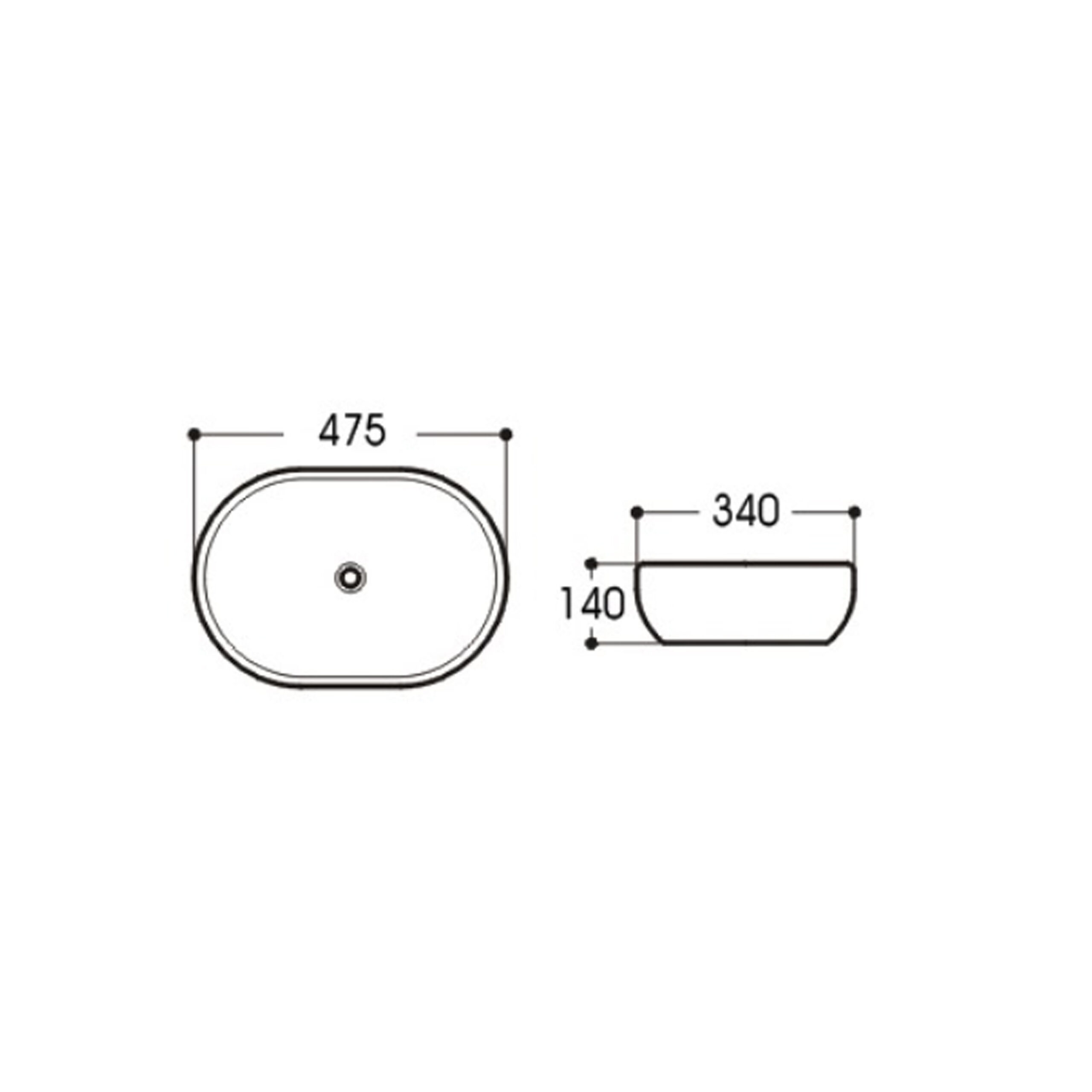 Waskom Brest 48×34 cm Mat Wit(2)