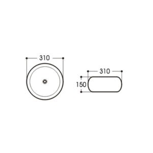 Waskom Le Havre 31 cm Mat Wit(2)