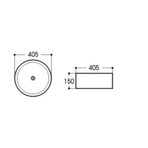 Waskom Montpellier 40 cm Mat Wit(2)