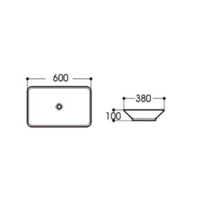 Waskom Roubaix 60×38 cm Mat Wit(2)