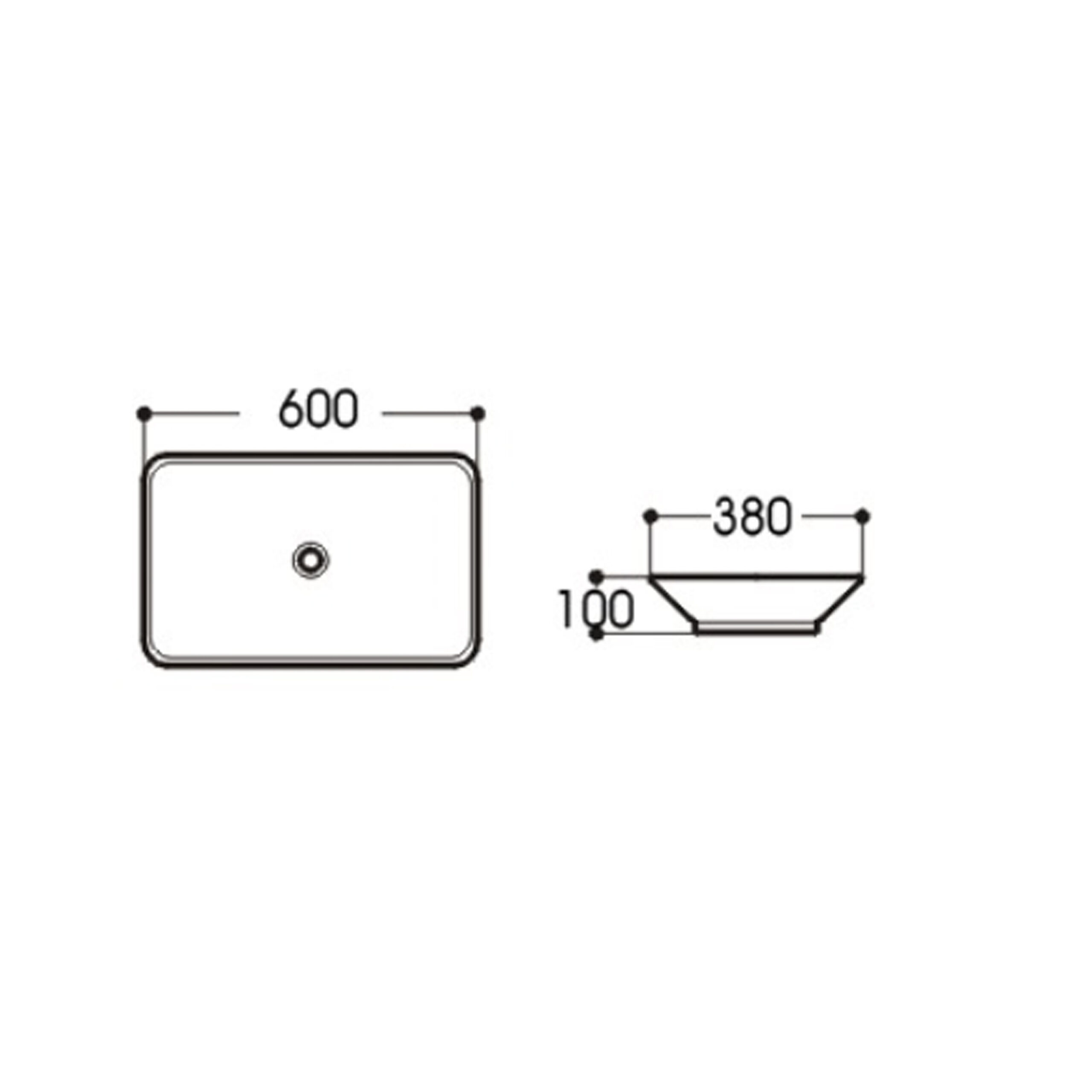 Waskom Roubaix 60×38 cm Mat Wit(2)