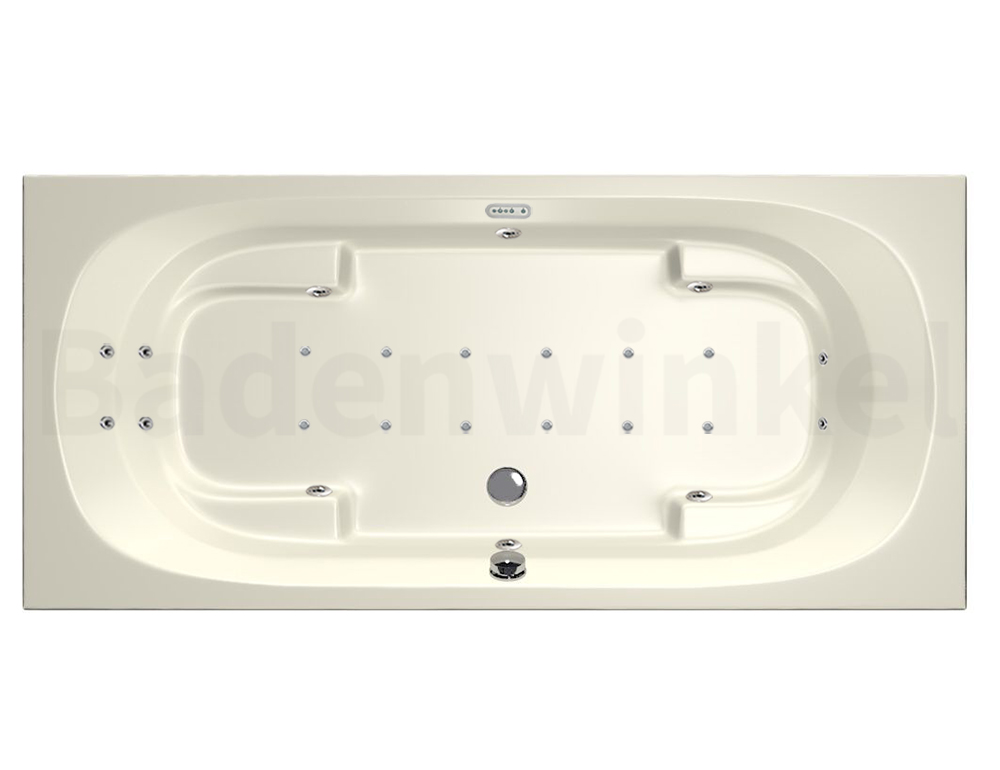 Xenz Kanaga bubbelbad 190x90 cm met RB2 whirlpool elektrisch pergamon