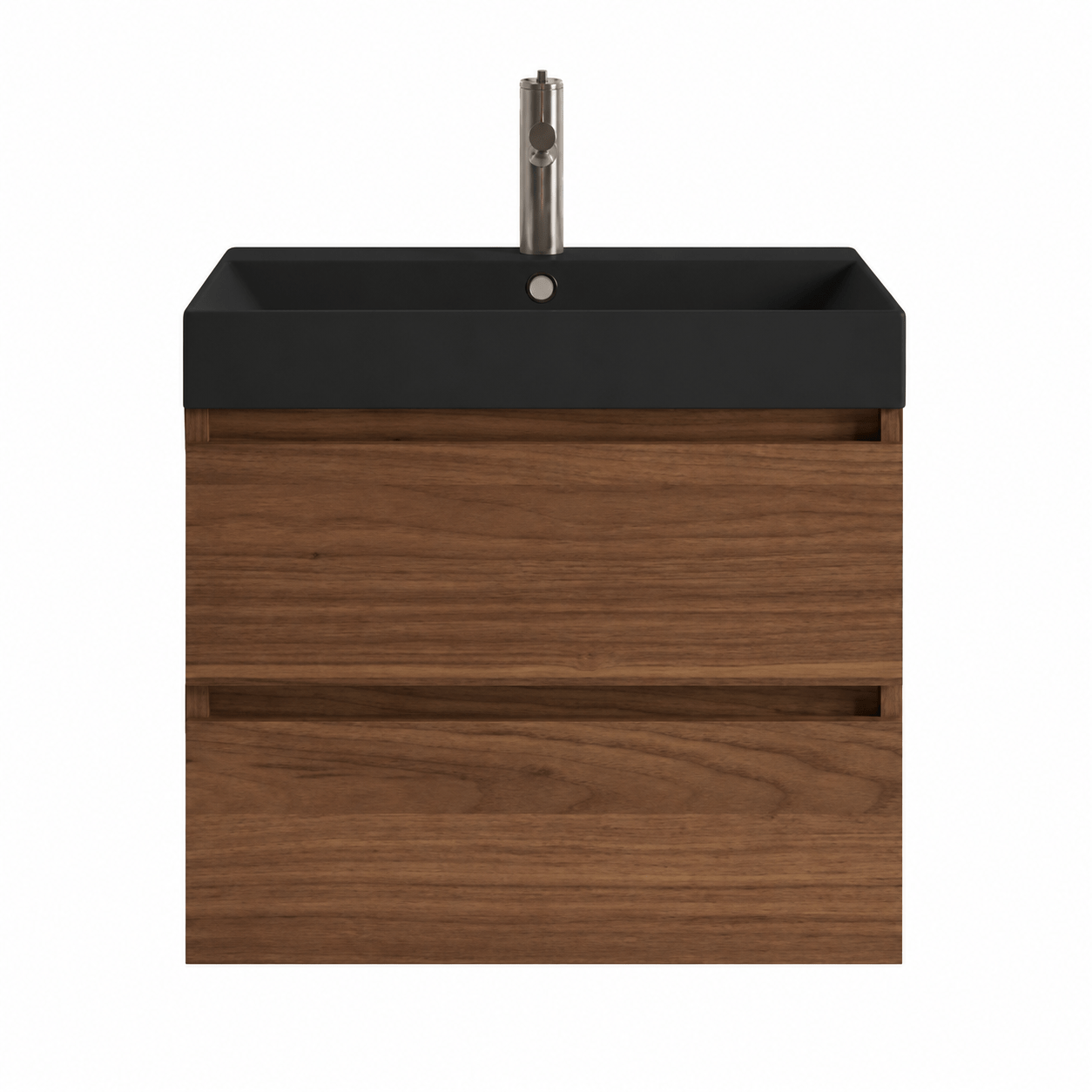 Gliss Design Milan wastafelmeubel 100 cm greeploos Latte wastafel mat zwart - OM080WT + LKWSMZ080KR1