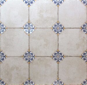 Wand- en vloertegel Lisboa Décor Zwart 22,5×22,5